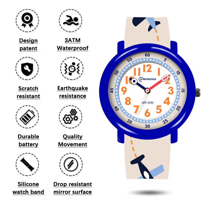 UTHAI CQ511 New Cartoon Student Children's Watch Luminous 30 meter Waterproof and Drop resistant Quartz Watch Clock Gift