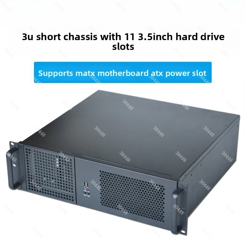 3u Industrial Control Server Chassis 390 Deep Short Box Multi-hard Disk Slot 11 Disk Slot Atx Power Slot Monitoring Video