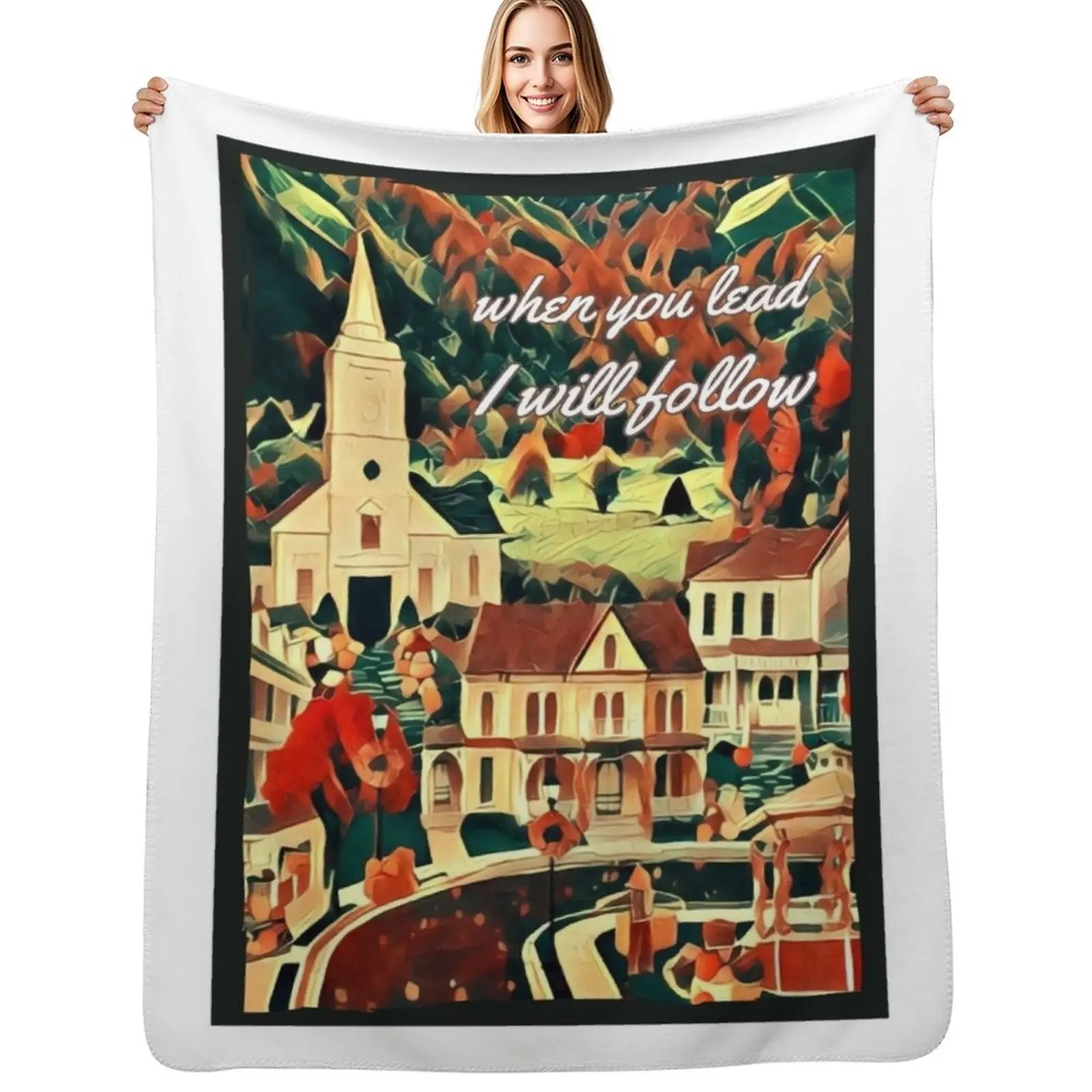 

When You Lead I Will Follow - Stars Hollow Throw Blanket Decoratives for sofa Quilt Blankets