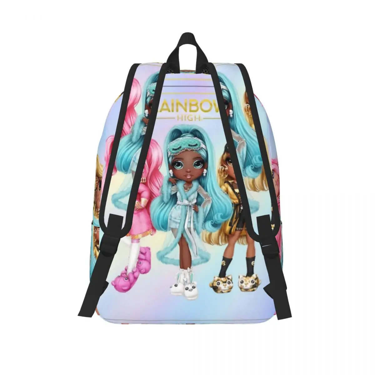 Rainbow High Slumber Party Backpack Middle High College School Student Bookbag Men Women Daypack Outdoor