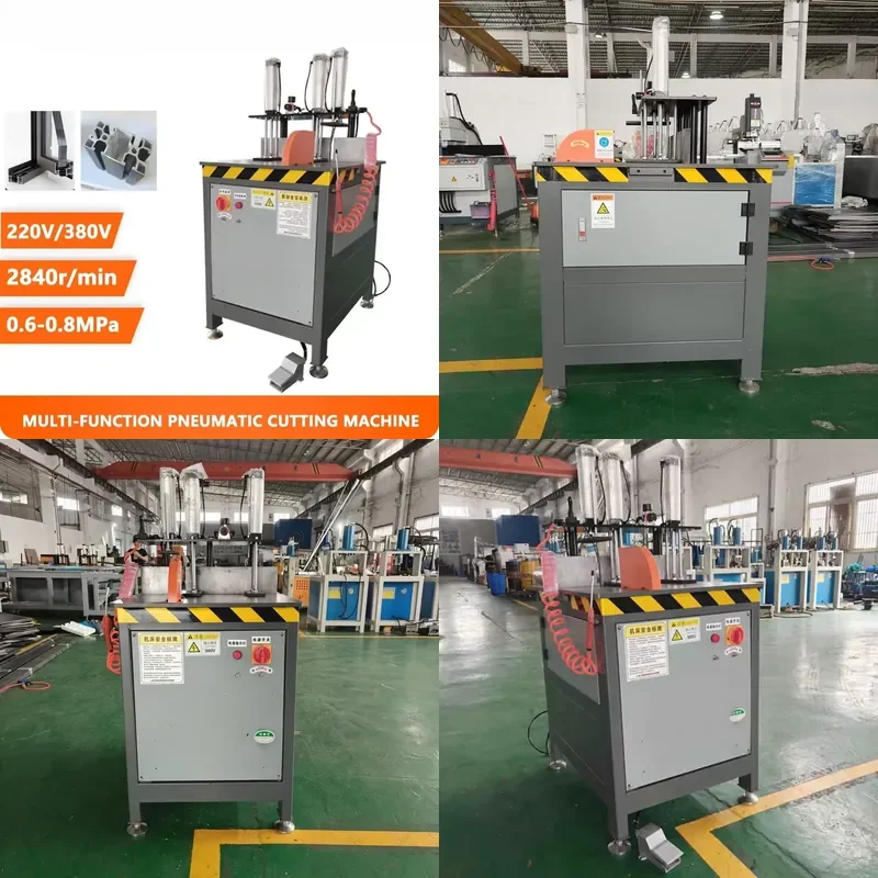 Machine de découpe pneumatique à tête unique à 90 degrés pour le traitement de l'aluminium de portes et fenêtres