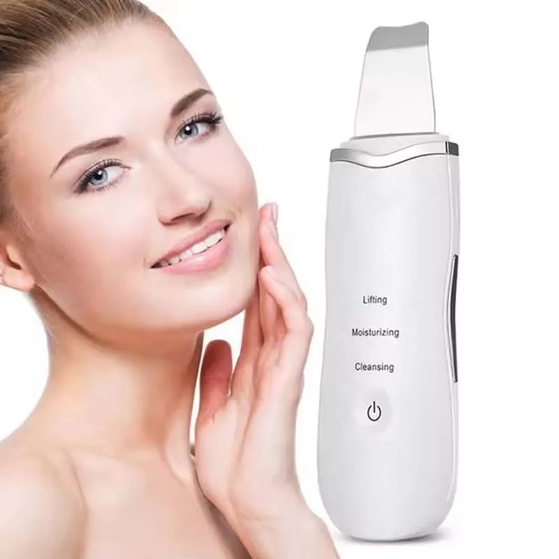 Nettoyeur de vibrations Ultrasnica, Peeling des Pores, spatule de saleté, grattoir pour la peau du visage, épurateur en acier inoxydable