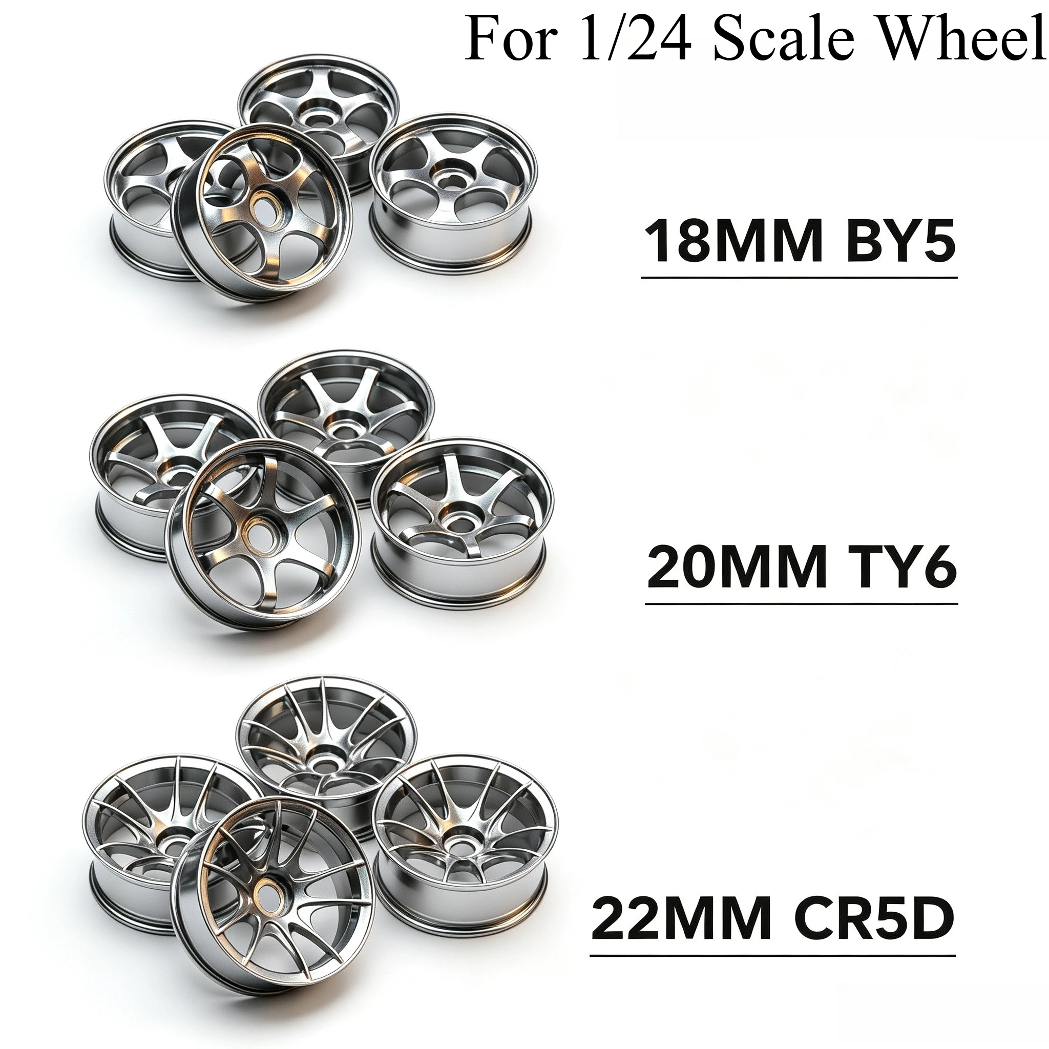 For ARKEDGE BY5 TY6 CR5D Drift Wheel Rim 18mm 20mm 22mm 1/24 RC Mini Drift Buggy Racing Tuning Upgrade Parts