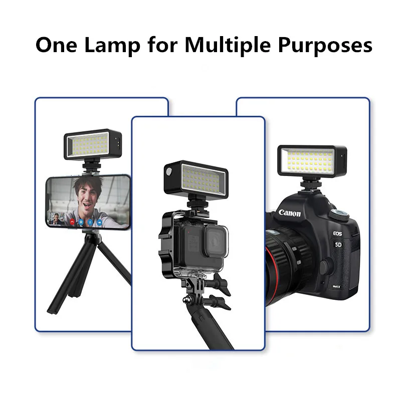 مصباح led مقاوم للماء للغوص ، إضاءة محمولة لجوبرو هيرو 13 ، 12 ، 11 ، 10 ، 9 ، 8 ، دي جي آي أكشن 4 ، 40 م