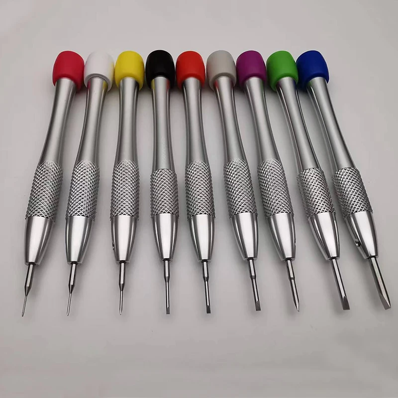 High Quality Big Aluminium Handle Screwdriver Slot Type Stainless Steel Blades,  Precision Watch Eyeglasss Maker Screwdriver