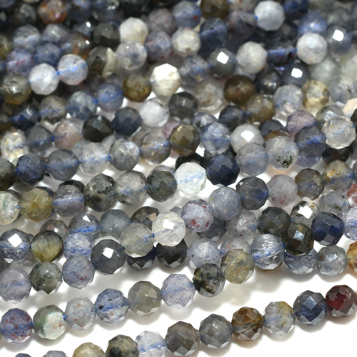 الطبيعية بسيطة جودة الدم ايوليت الأوجه الخرز المستديرة 4.3 مللي متر