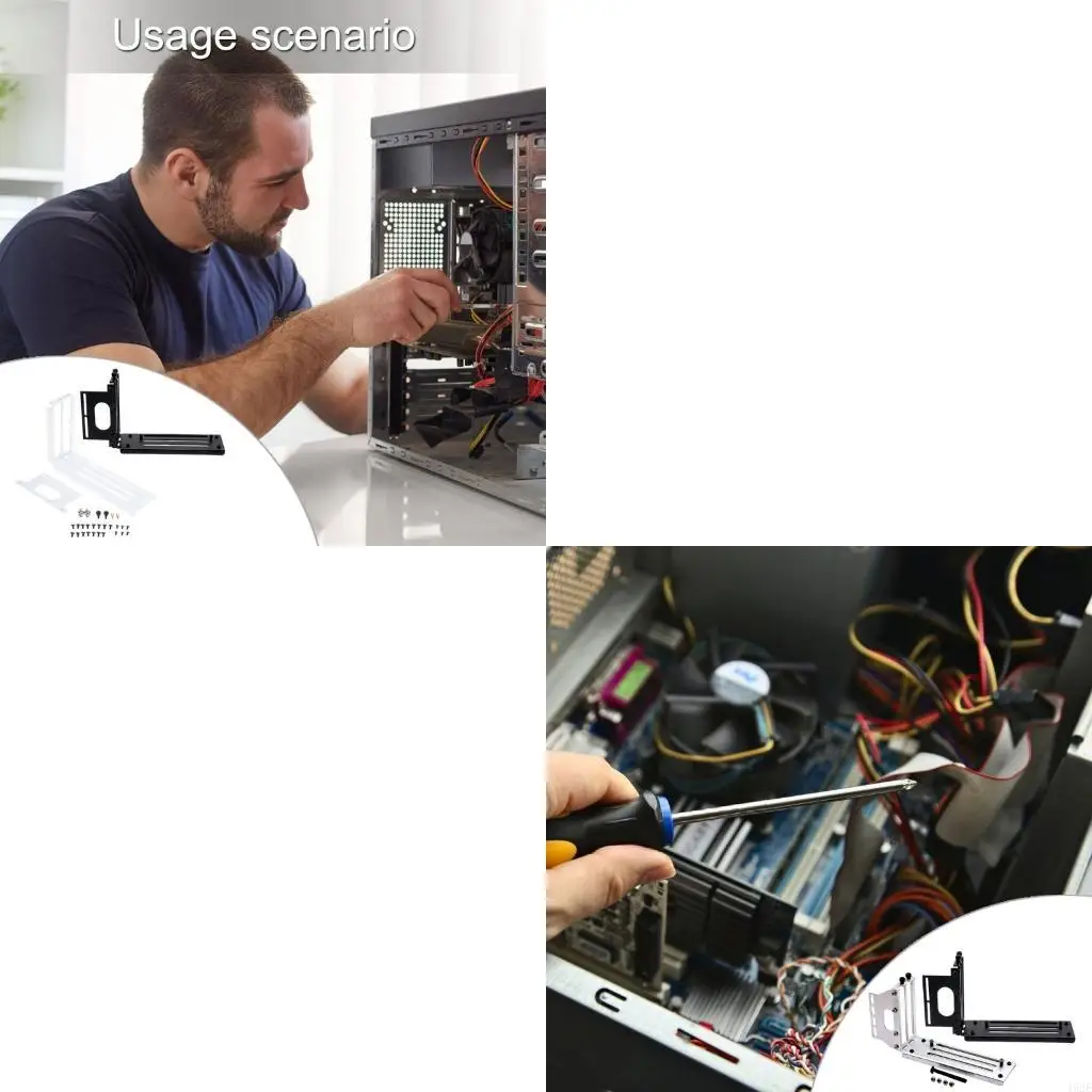 462E Metal PCIE X16 Vertical GPU Mounting Frame For Improved Cooling And Safe Video Card Installation