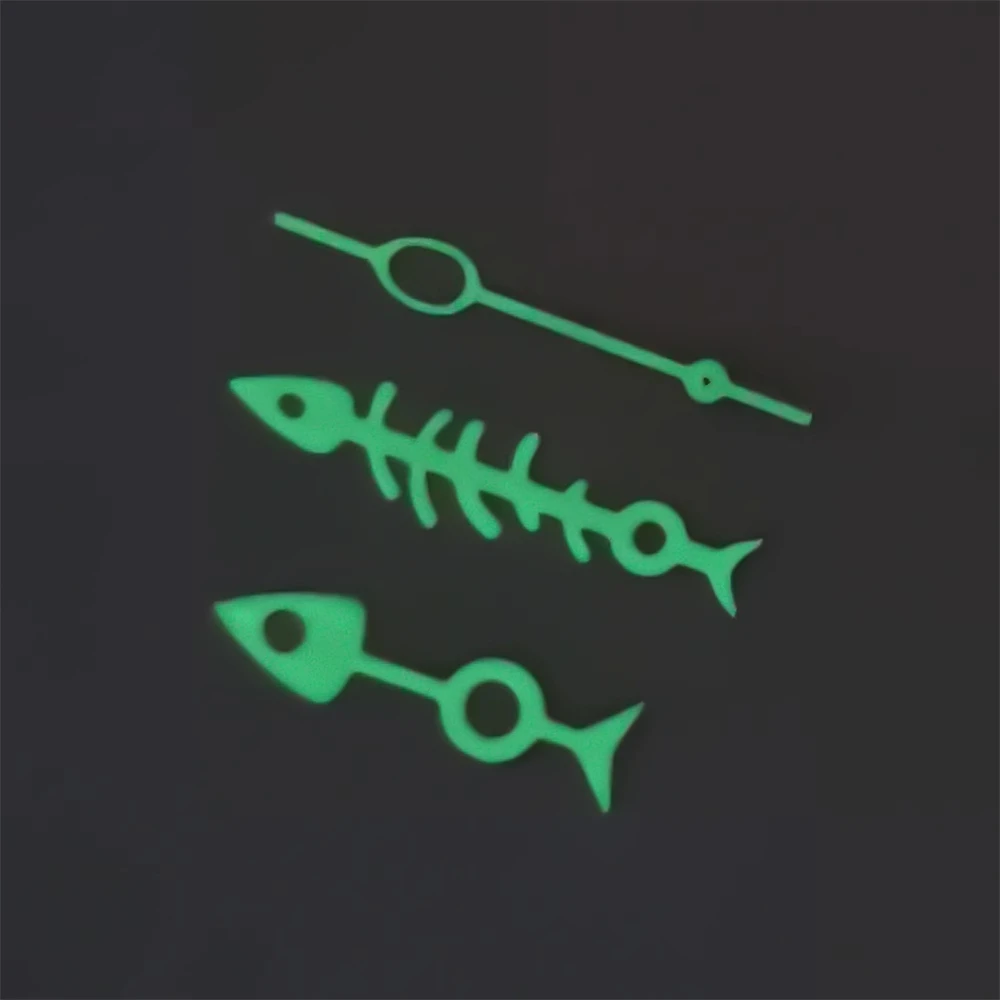 New NH35 Hands Fishbone Green Luminous Watch Hand Watch Accessories For NH35/ NH36/4R/7S Movement Pointers Parts