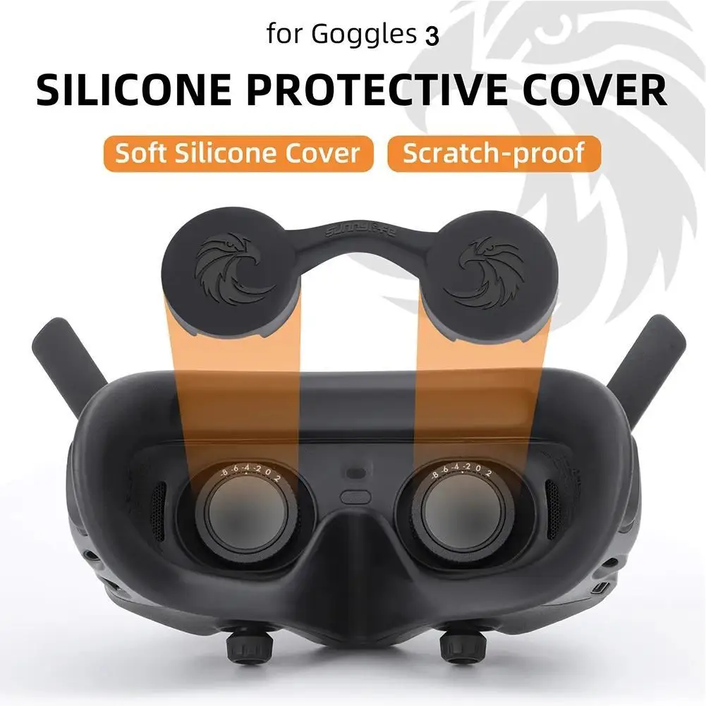 Silicone Lens Cover For DJI Goggles 3/2 Dustproof Scratch-proof Lens Cap Flight VR Glasses Accessories