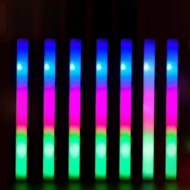 5/30Pcs Foam Glow Sticks Colorful Led Flashing Glow Stick Glow in The Dark Party Supplies for Wedding Raves Concert