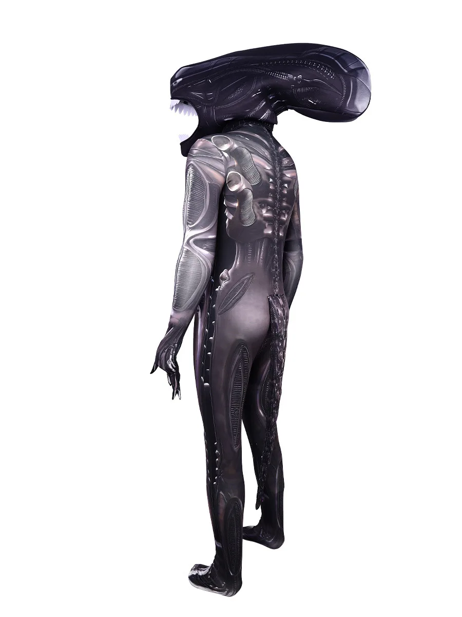 Men Boys Alien Romulus Xenomorph Halloween Costume Horror Jumpsuit