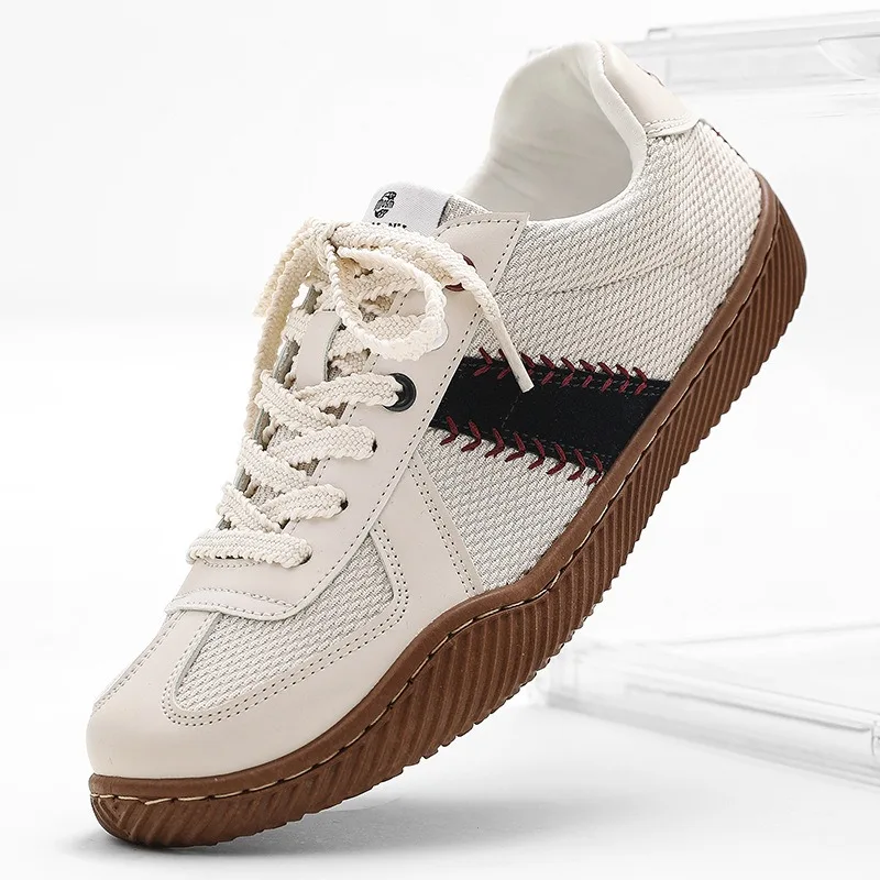 

Men's Casual Sneakers Breathable Knitted Fabric Outdoor Wear-resistant Sports Shoes Non-slip Running Shoes Retro GAT Trainers