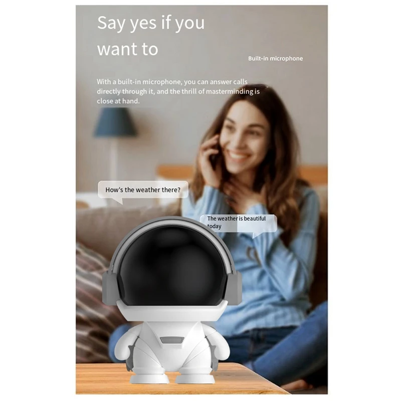Astronaut Wireless Bluetooth Speaker Cute Desktop Space Robot Bluetooth Speaker Tws Subwoofer For Home Outdoor Gift