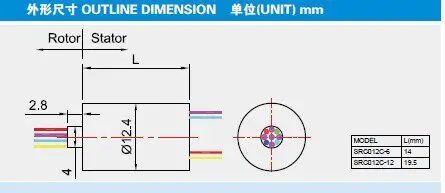 Conductive Slip Ring, Dual Contact, Gold-plated, Cap Type, 12-channel, SRC-012C