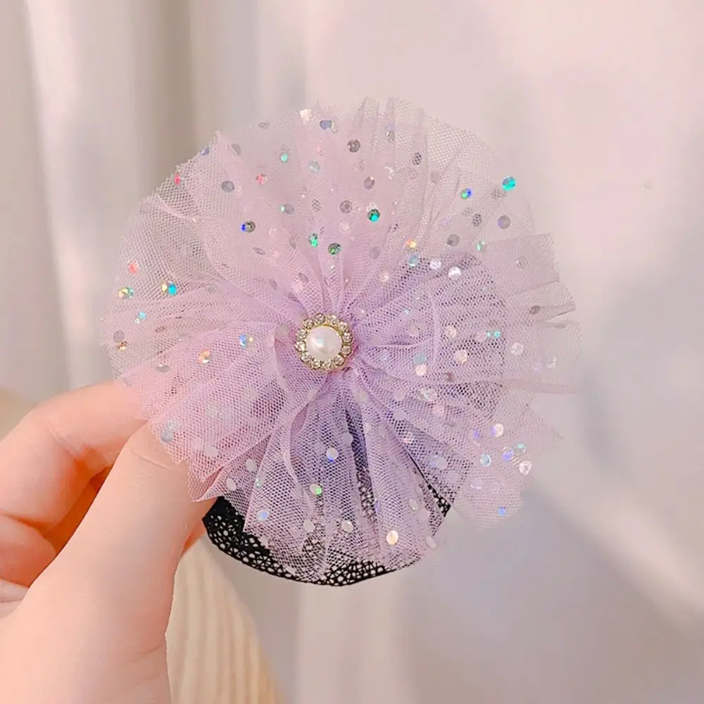 

Headwear Princess Snood Spring Clip Star Mesh Star Hair Nets Invisible Colorful Sequin Hair Nets Birthday Party