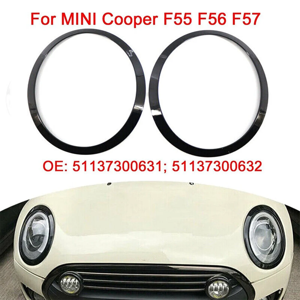 

4X Car Headlight Ring Bezel Trim Surround Cover Black Rear Light Frame For Mini For Cooper F55 F56 F57 2014-2021 Car Accessories