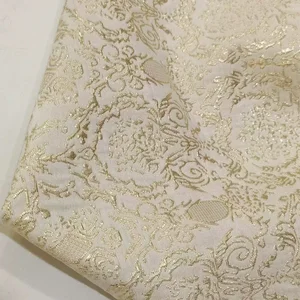 Relief Jacquard Stoff, rosa Gold -Bräunungsdesign, Nähmaterial, Cheongsam -Kleid, 145 cm verkauft von 8 Hauptverkäufe Golden Brocada Stoff - №4