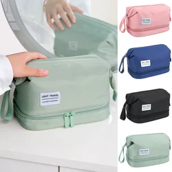 Women Travel Waterproof Cosmetic Storage Bag Lady Large-capacity Double-Zip Makeup Toiletry Bag Portable MakeUp Organizer Case