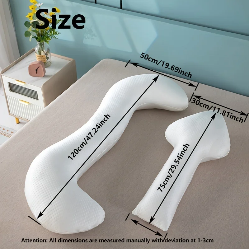 Love Bow and Arrow 2PCS set Creative Maternity Pillow Body Long Pillow Double Pillow Suitable for Side Lying During Pregnancy