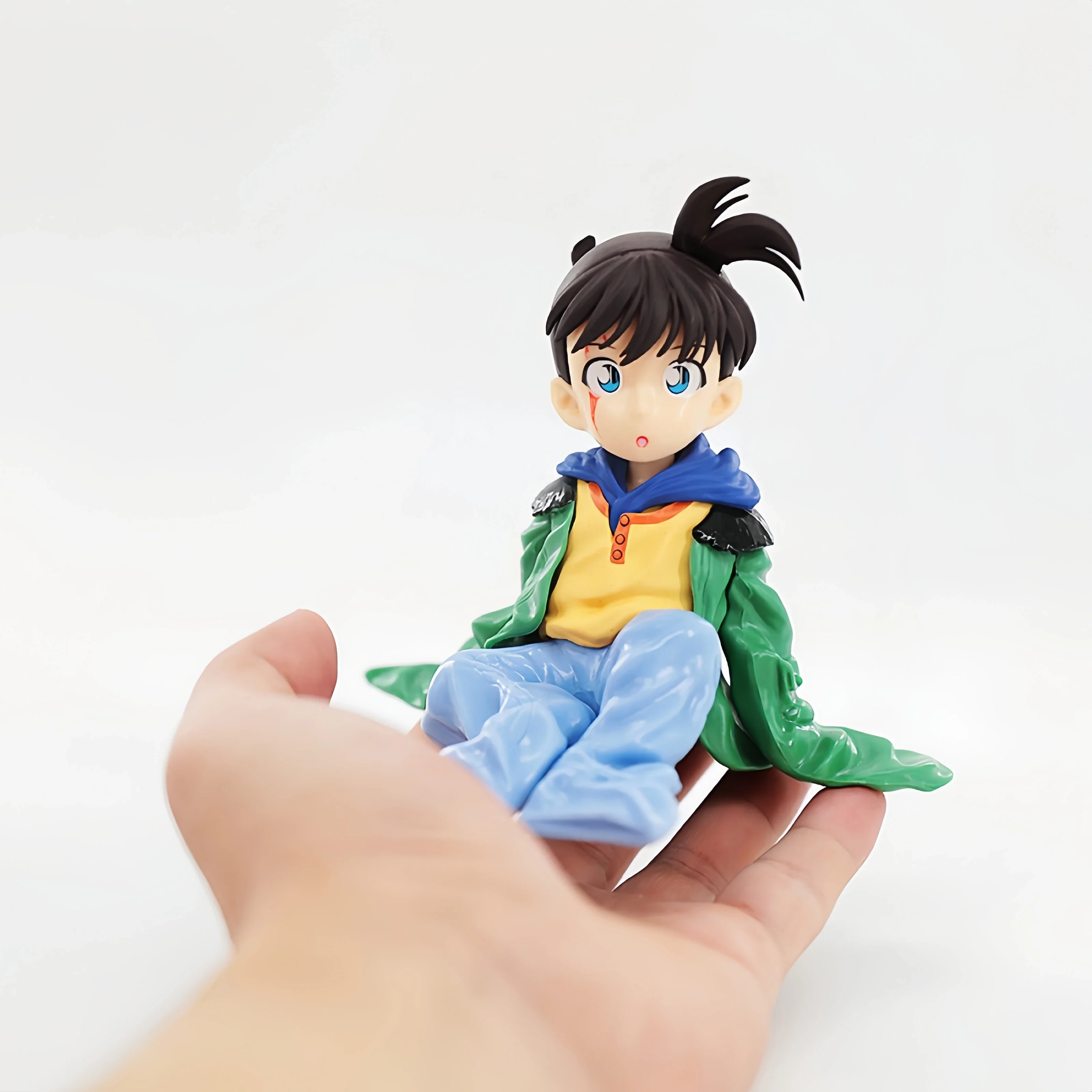 

Detective Conan Kudo Shinichi Seated Conan Sitting Smaller Q Version Doll Figure Car Mount For Friends Gifts