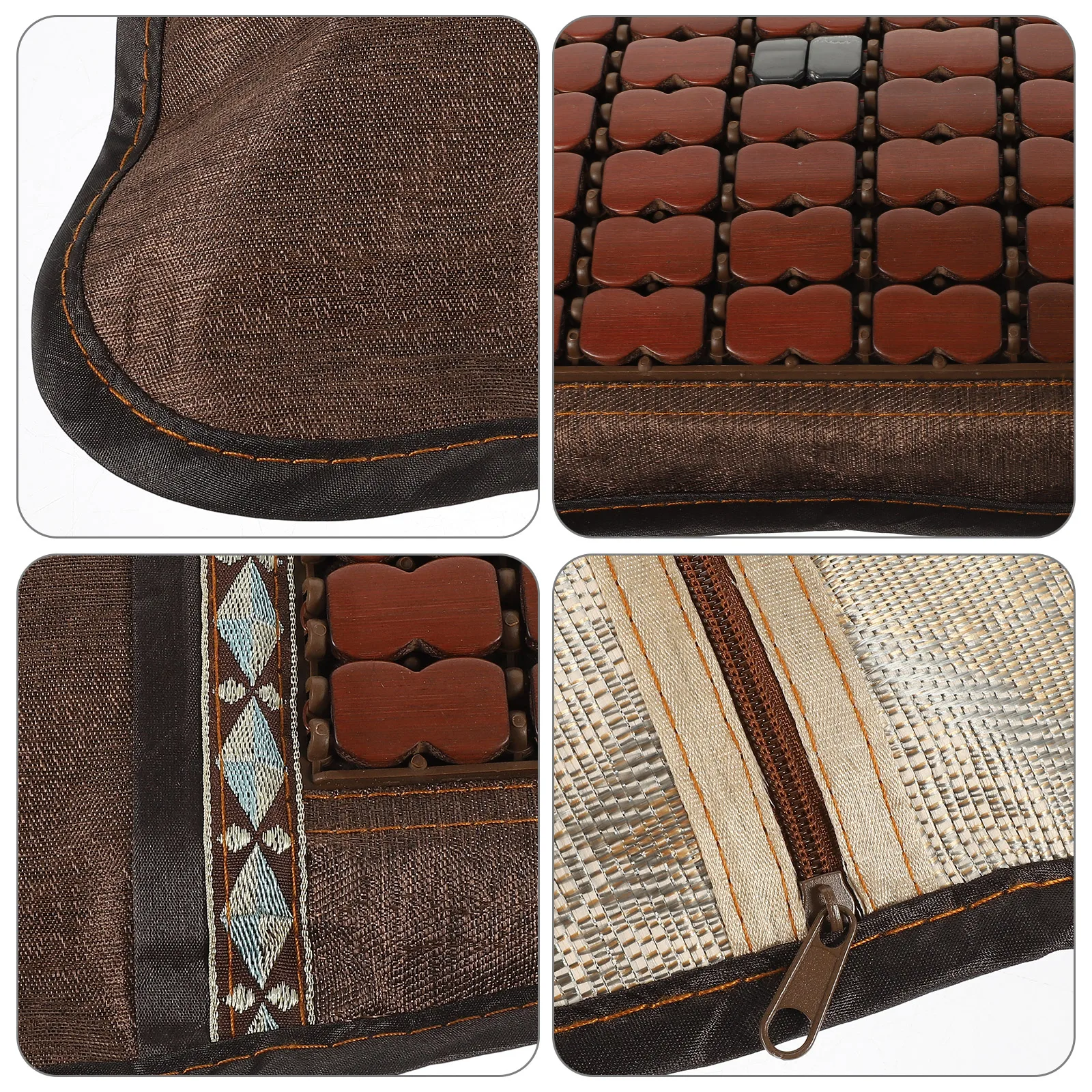 

Cool Bamboo Mat Pillow Carbonized Breathable Lumbar Support Single Bed Sauna Massage Headrest thopedic Neck Cushion Sleep
