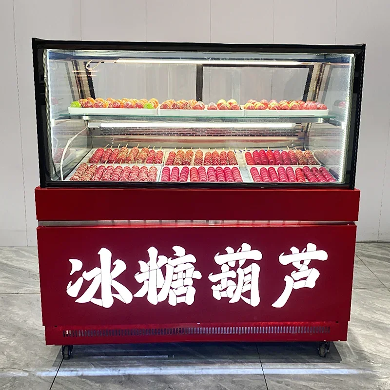 Mini Bingtanghulu display cabinet, air-cooled fried yogurt, commercial