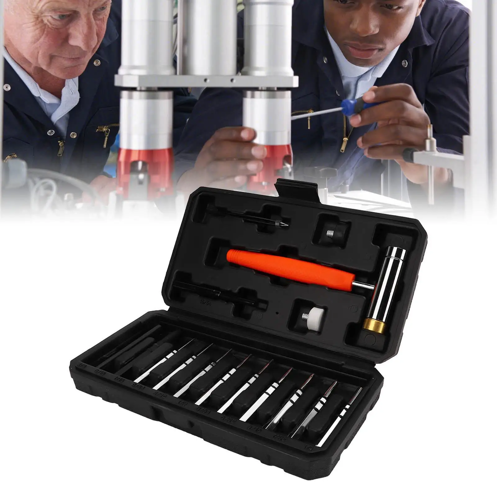 12-Piece Pin Punch Set with Lightweight Detachable Hammer & Storage Box - Heat-Treated Tools for machinery Maintenance