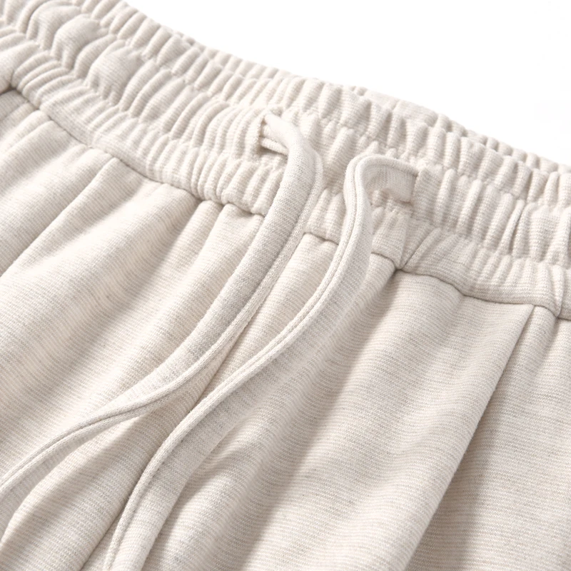 YESUNION رمادي بنطال ذو قصة أرجل واسعة الرباط المرأة عادية ربيع الخريف Sweatpants ملابس العمل واسعة الساق بنطلون رياضي Sweatpants