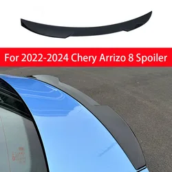 For 2022-2024 Chery Arrizo 8 Rear Cover Trunk Cover Spoiler Black Carbon Fiber ABS Car Parts