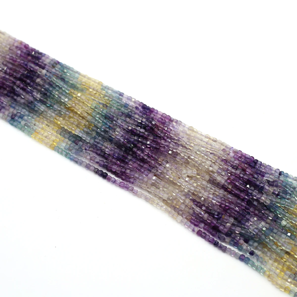 Square Facted Beads 2mm Natural Stones Ametrine Loose Bead for Women Jewelry Making DIY Bracelet Necklace 38cm