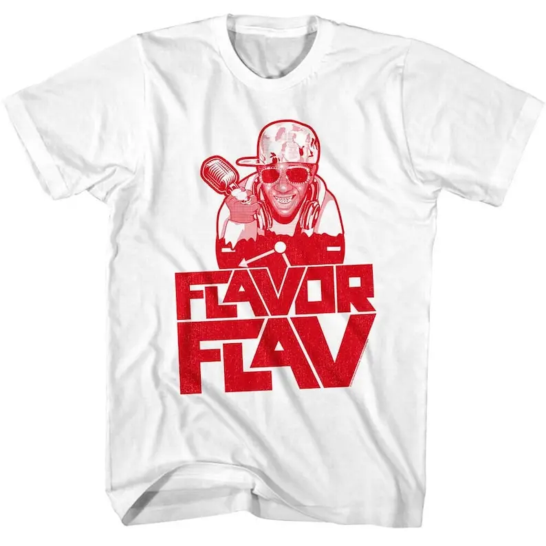 FLAVOR FLAV Shirt Rap Hip-Hop Legend Concert Tour Graphic Tees