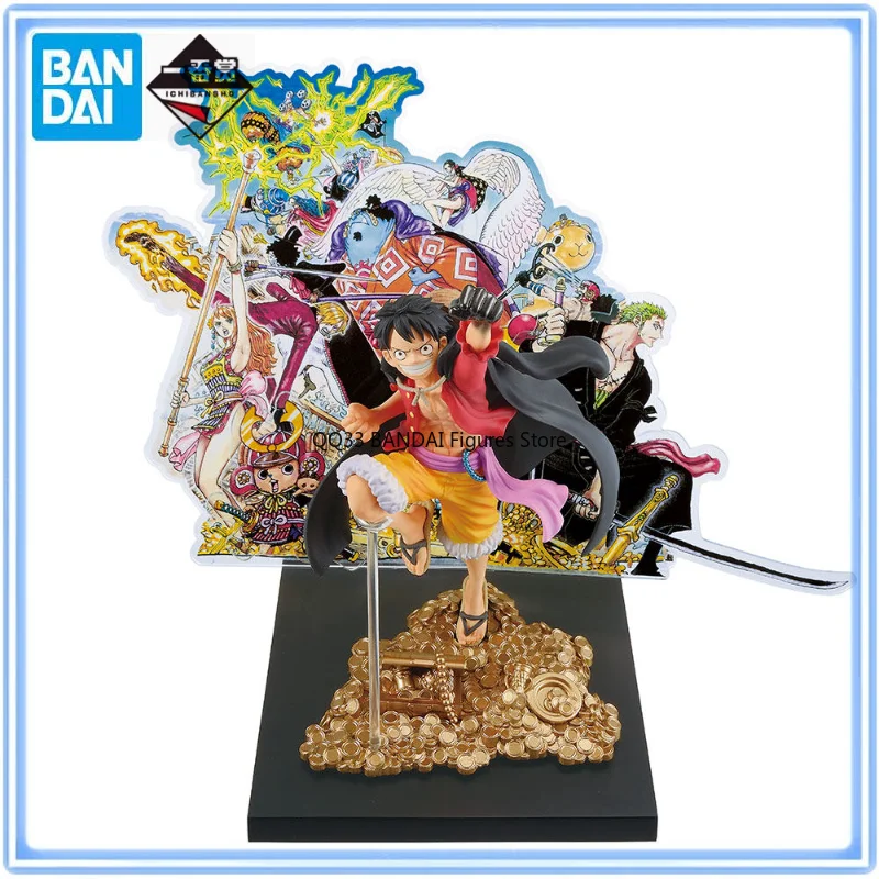 バンダイオリジナル一番くじアニメワンピースモンキー・d・ルフィwt100記念キャラクターアクションモデルデスクトップ装飾品