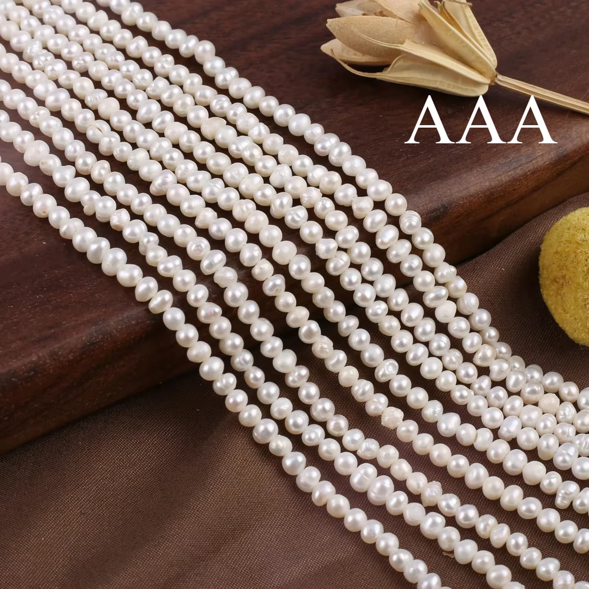 

3-3.5mm AAA Natural Freshwater Pearl Baroque Loose Beaded Potato Shape Gift for Jewelry Making DIY Necklace Bracelet Accessories