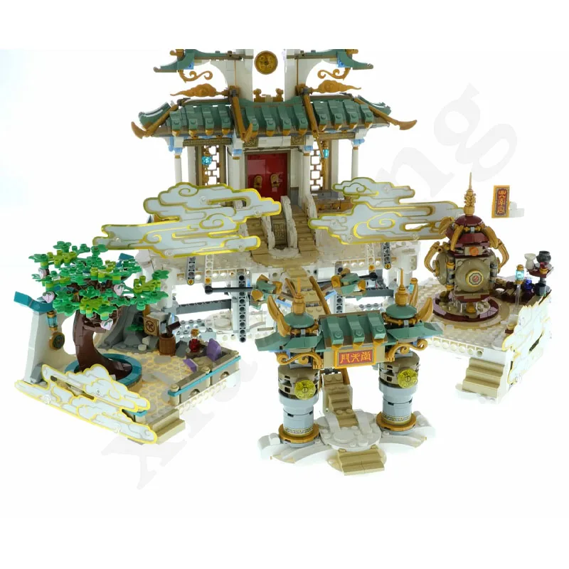 2022 New 80039 Tianguo Street View Modular Brick Sun Monkey King Model Building Blocks Kids Building Block Toy Christmas Gift