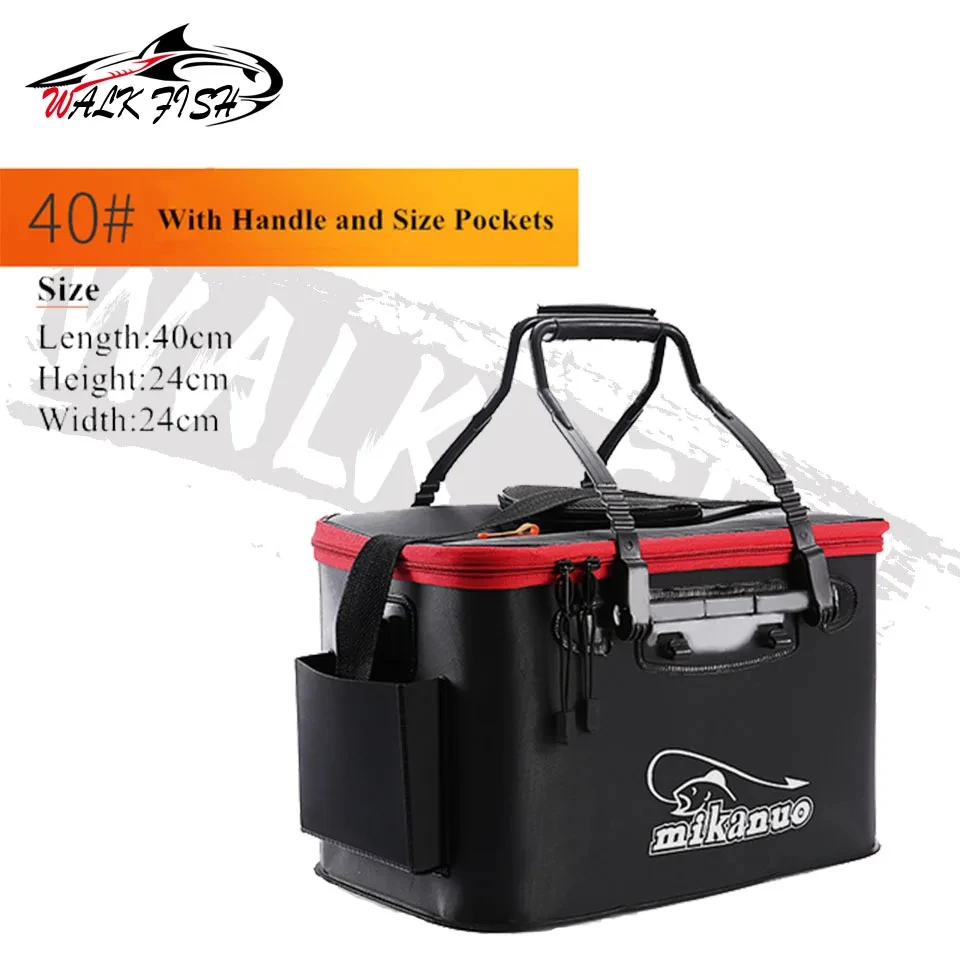 NONE SPAZIERGANG FISCH Verdicken Angeln Tasche Falten EVA Angeln Eimer Tragbare Live Fisch Box Lagerung Im Freien Wasserdichte Camping Wandern Tasche 6