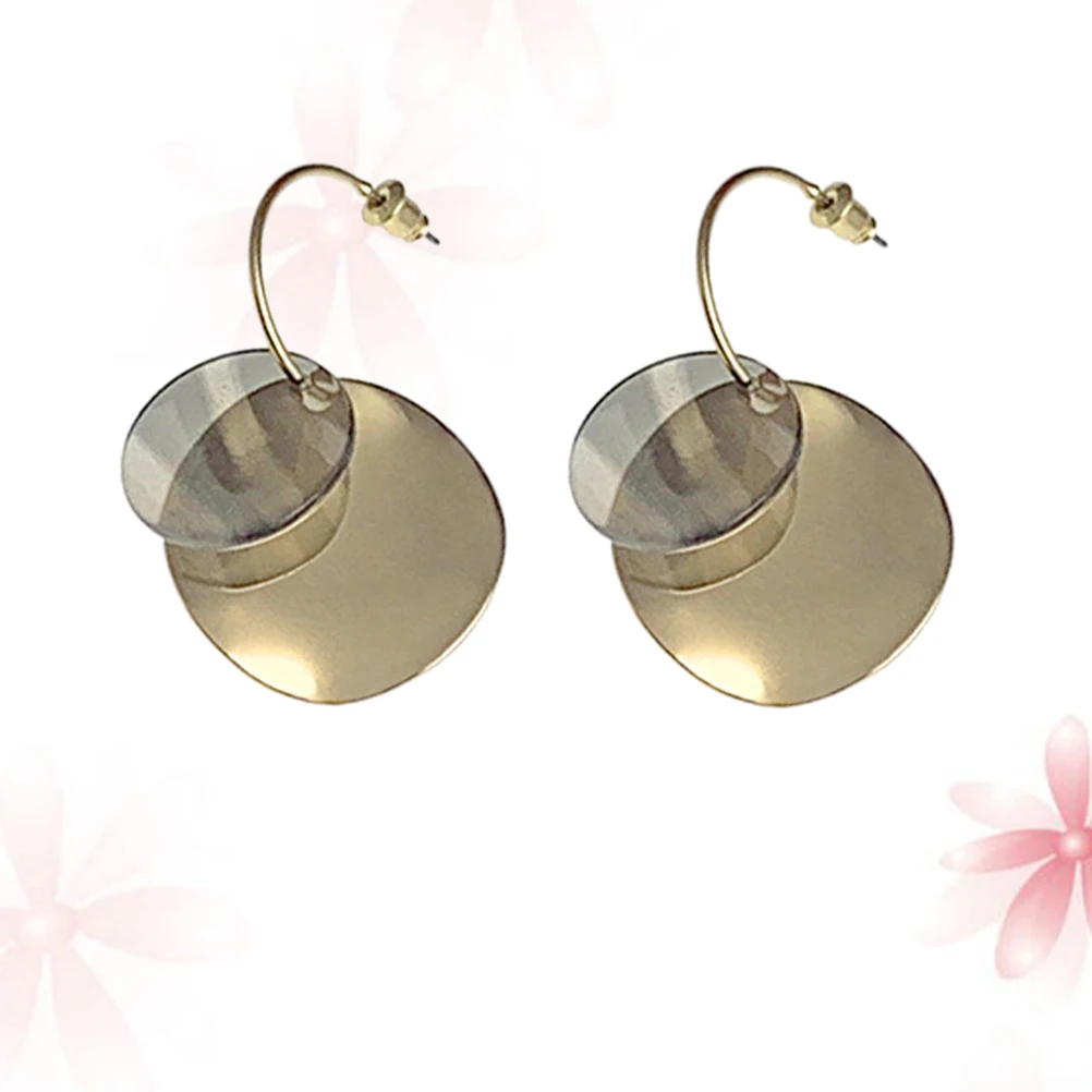 

Stylish Metal Disc Earrings All Dangle Drop Gift Choice for Party Banquet Daily Wear Ear Decoration Ear Jewelry