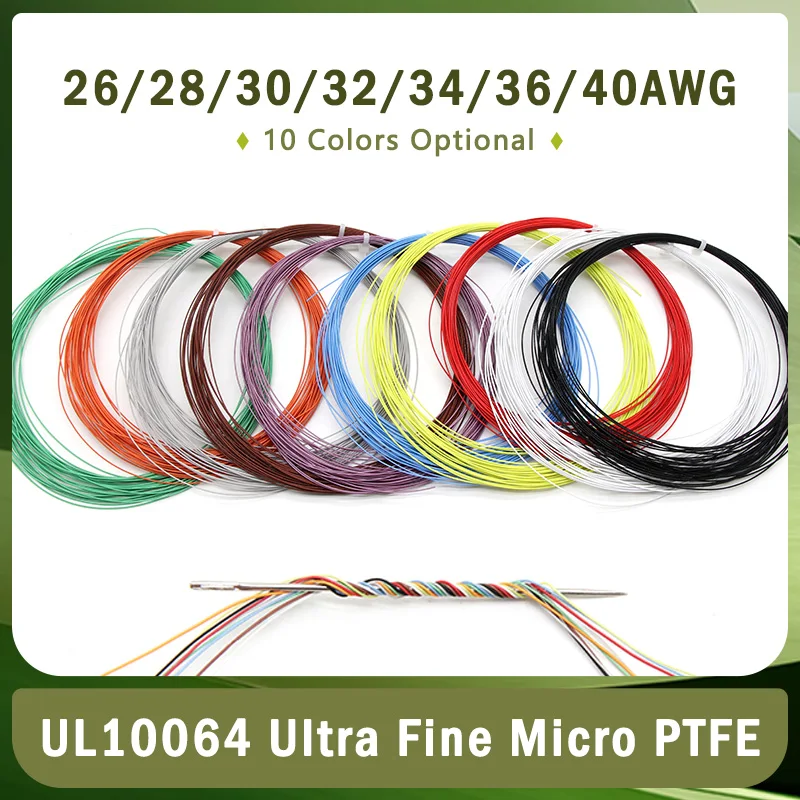 

Ultra Fine UL10064 FEP Wire (No scroll) 40/36/34/32/30/28/26AWG PTFE Plastic Solder High Conductivity Copper Line 10/50/100M