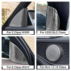 Car Door Audio Speaker Cover Loudspeaker Decor Trim Interior Accessories For Mercedes Benz C GLC E Class X253 W213 W205 E300