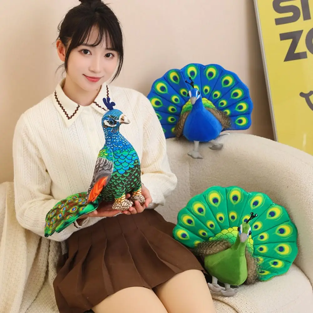 Spreads Tail Peacock PP Cotton 30cm Simulation Peacock Cute Soft Baby Peacock Valentine's Day Gifts