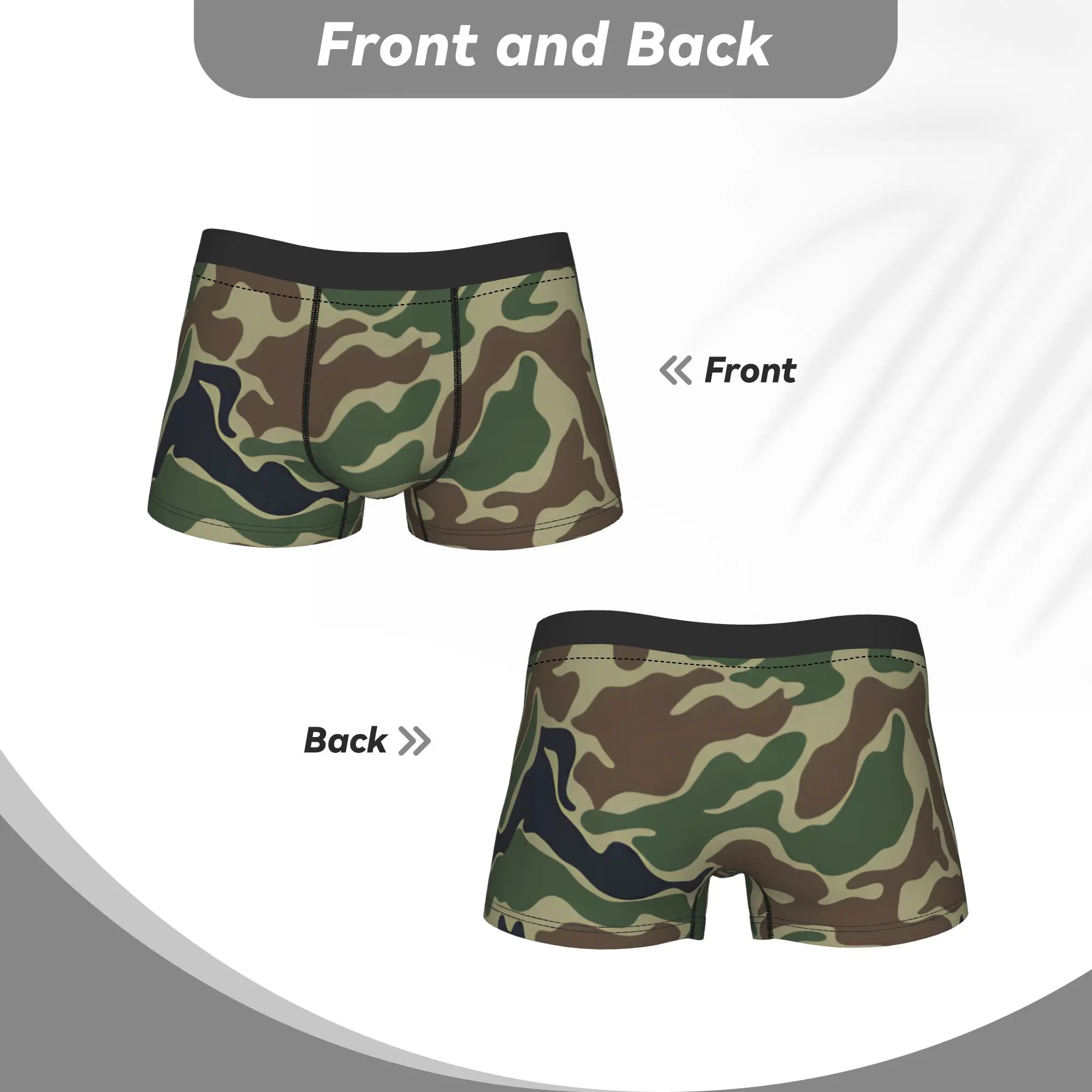 Tiger Stripes Camo  Underwear  Men Panties Custom DIY Breathable Trunk High Quality Boxer Brief Big Size