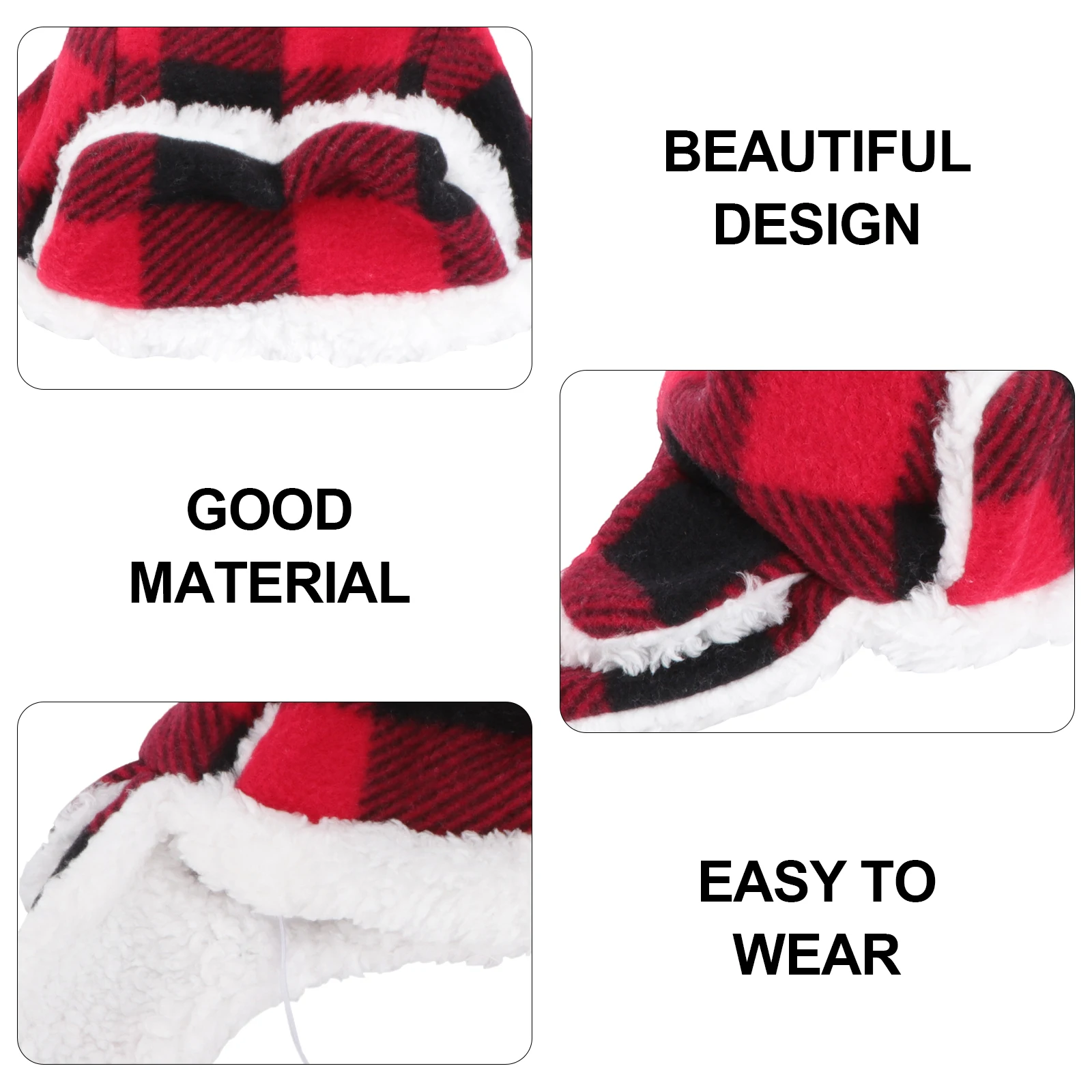 

Pet Beret Hat Winter Warm Windproof Adjustable Band for Large Dog Cat Christmas Outdoors Pet Supplies Dog Hat