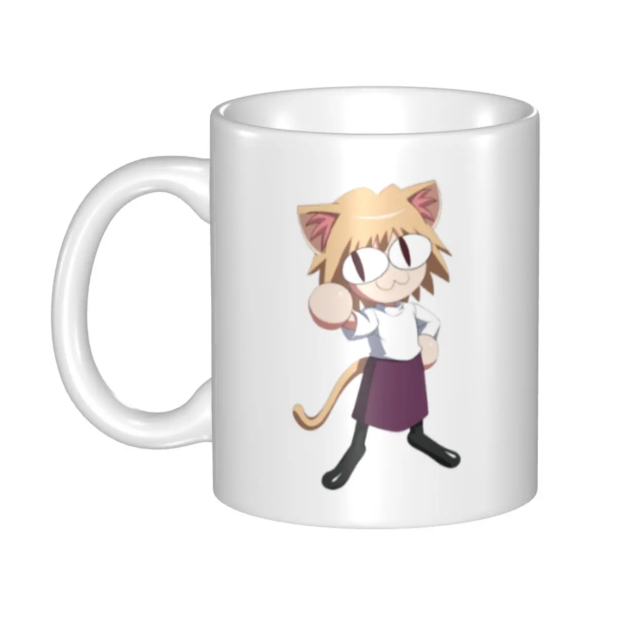 

DIY Neco Arc Funny Meme Ceramic Mugs Customized Cartoon Animation Cat Coffee Cup Creative Gift