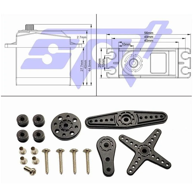 Spt5435lv 35kg digital grande torque padrão servo à prova de água para 1:8 1:10 rc carro alpinista avião caixa de engrenagens de metal