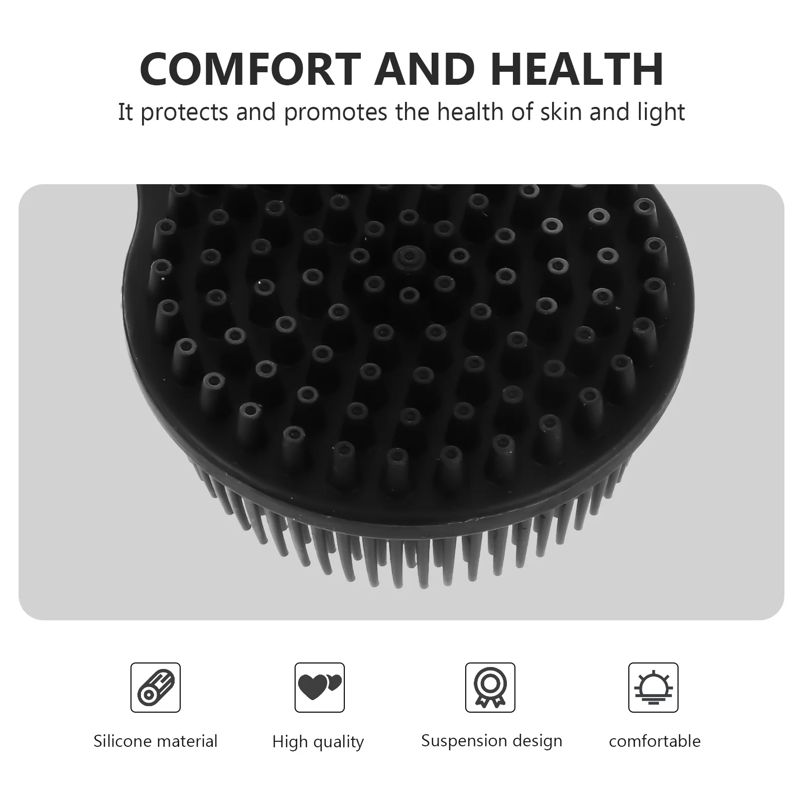 

Long Handle Bath Brush Silicone Body Scrubbing Massage Tool Exfoliating Shower Brush For Back Cleaning Pbt Bristles Pp