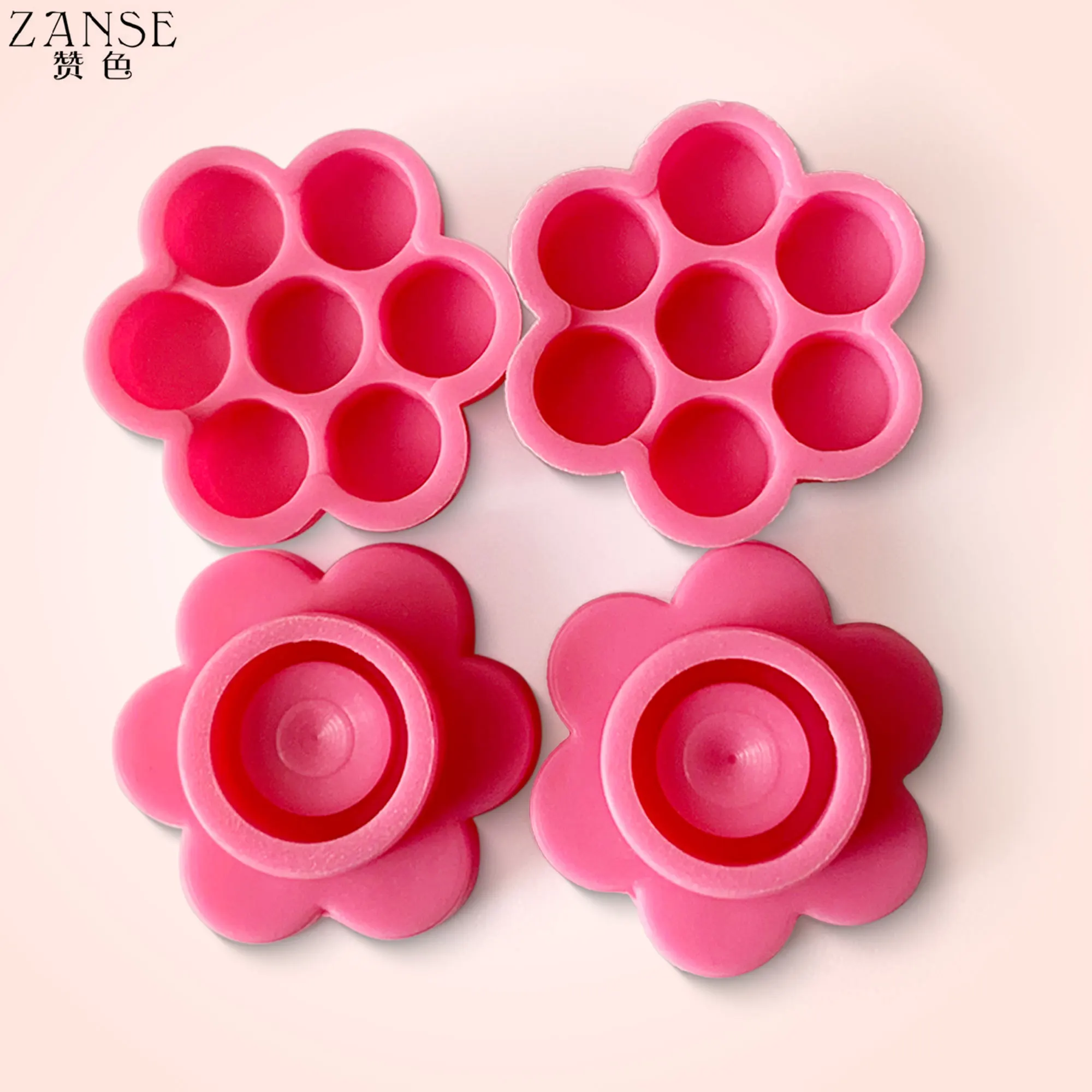 100 stücke Einweg Pflaume-förmigen Kleber Tasse Wimpern Extensions Werkzeuge Kleber Container Pigment Halter Kleber Tablett Kosmetik Make-Up-Tools