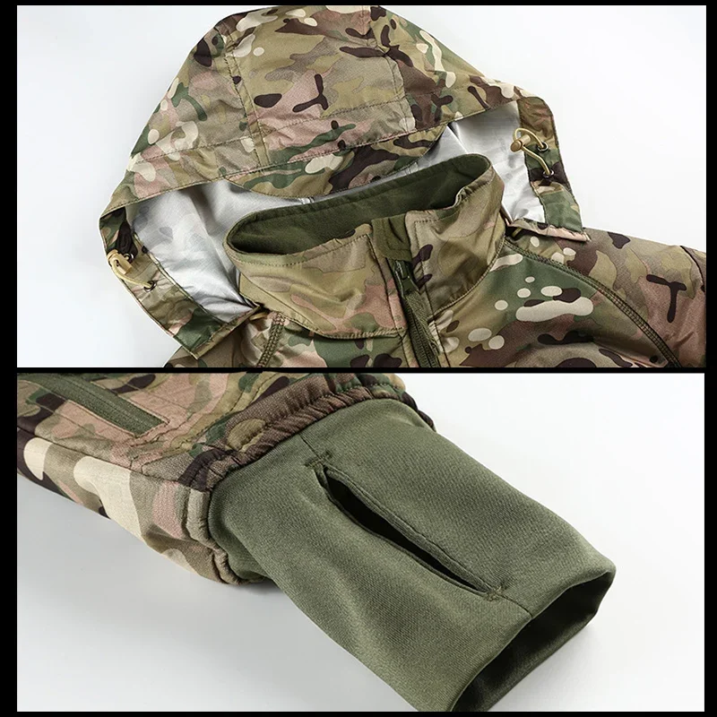 Chaqueta táctica hombre Bomber con capucha ripstop para invierno - imagen 5