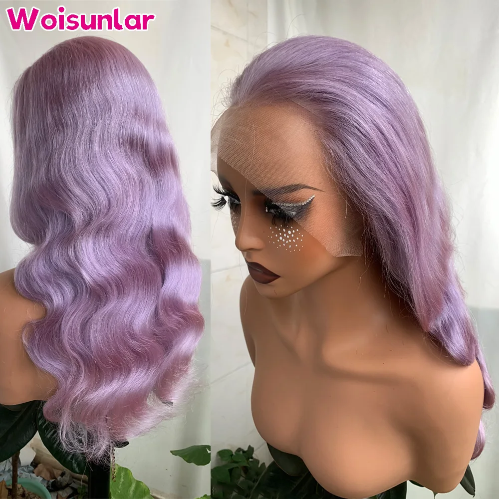 

34 дюйма светло-фиолетового цвета, кружевные фронтальные парики, человеческие волосы 13x4, 13x6, прозрачные кружевные объемные волны, 200% черные женские парики из человеческих волос%