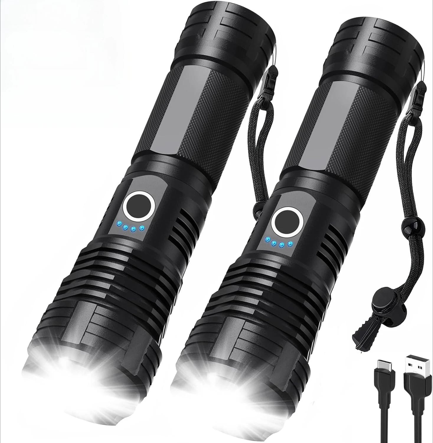 

LED Flashlights 990000 Lumen High Lumens,Brightest Flash Light,IPX7 Waterproof,Powerful Handheld Flashlights for Camping Hiking