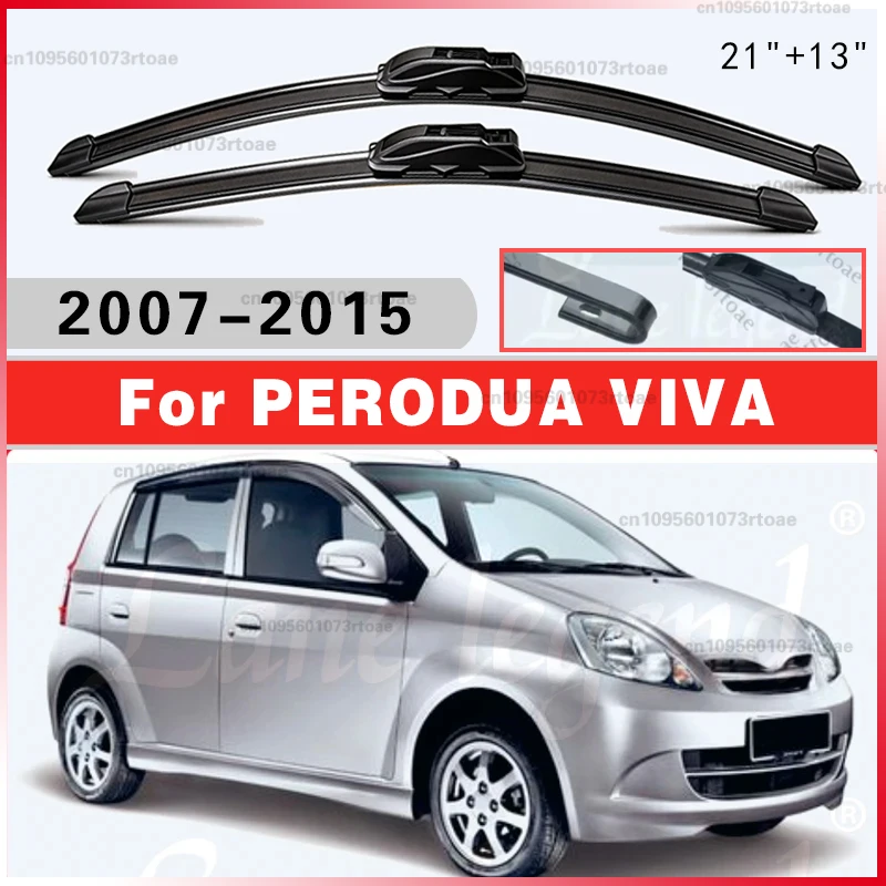 

For PERODUA VIVA 2007 - 2015 Wiper Blades Soft Rubber Auto Front Windscreen Windshield 21"+13" Car Windshield Wiper Blades Fit