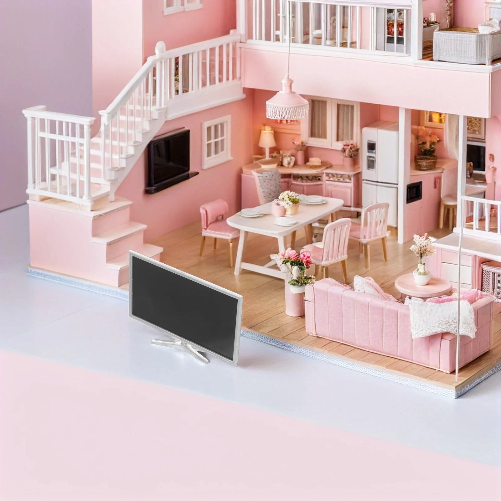 

5Pcs Miniature Dollhouse LCD : Realistic Tiny Television For Furniture Ornaments And Decoration